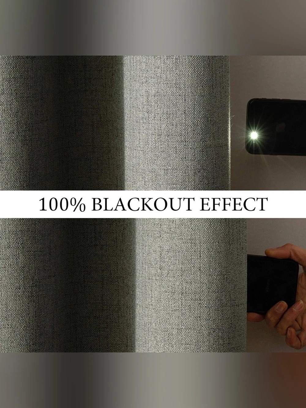 Blackout Curtain Panel - Dark Grey Color (100” W x 96”)